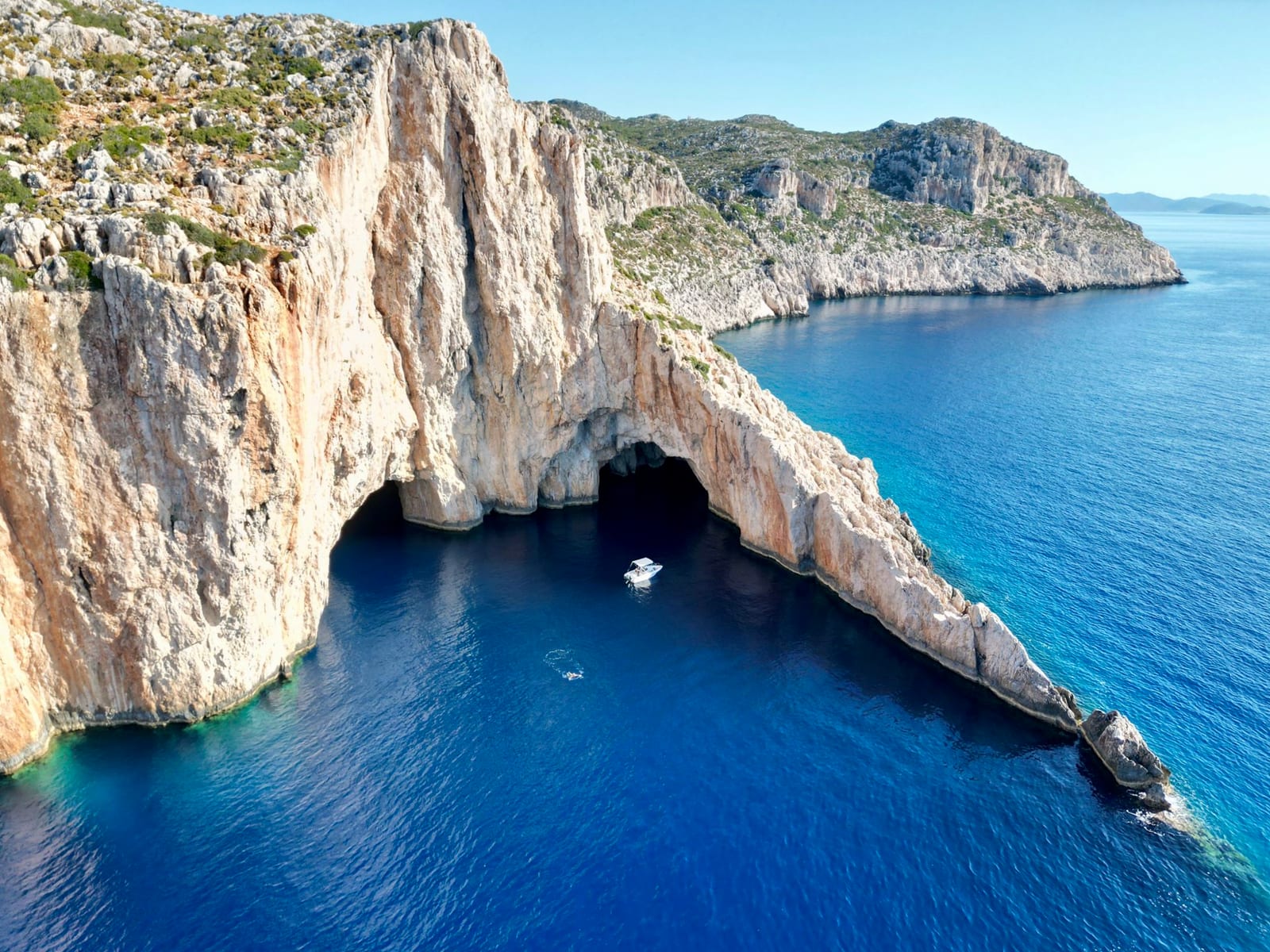 A natural rock arch on the Kastellorizo coast